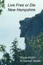 Old Man in the Mountains with "Live Free or Die, New Hampshire"